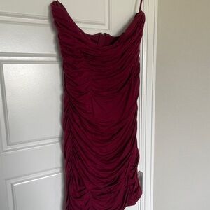 Armani Exchange Red Strapless Cocktail Dress